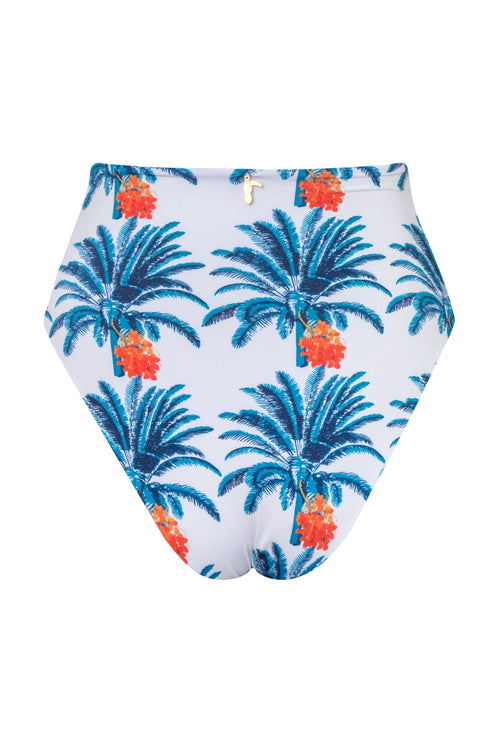 Niche Vintage Bottom / White Blue Palms - Ivory